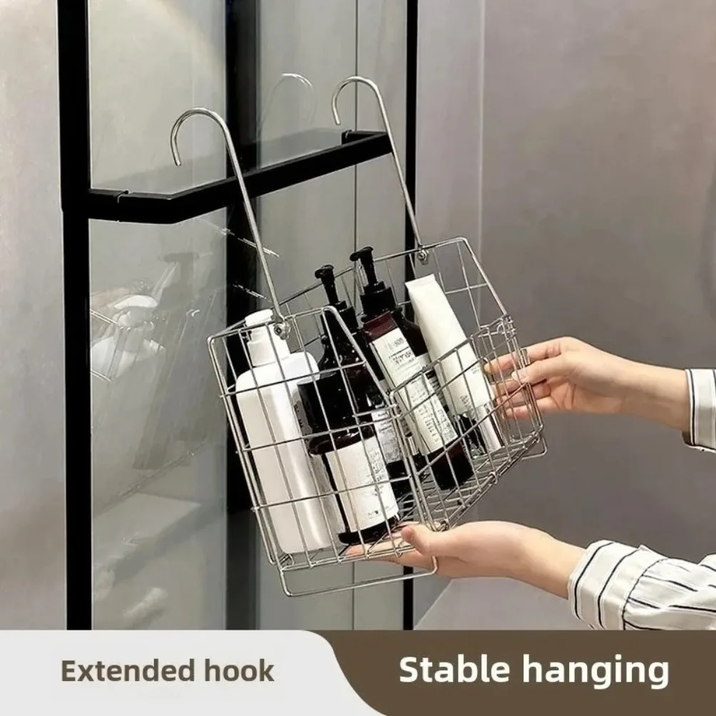 Detachable Stainless Steel Bathroom Shelf Wall Mounted Storage Rack Shampoo Shower Gel Bathroom Organizers Bathroom Accessories