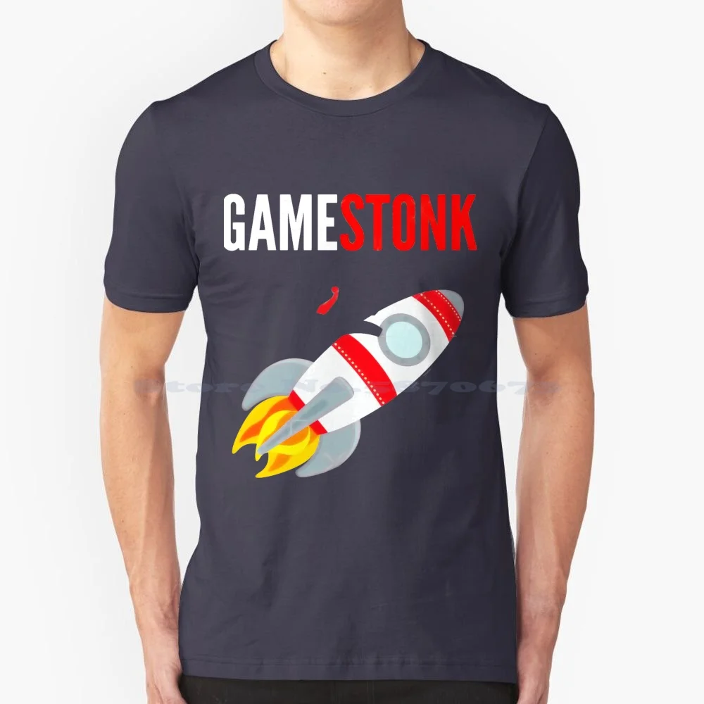 Gamestonk Meme Stock Wsb Game Stonk Rocket T Shirt 100% Cotton Tee Gamestonk Gamestonk Gamestonk Game Stonk Game Stonk Game