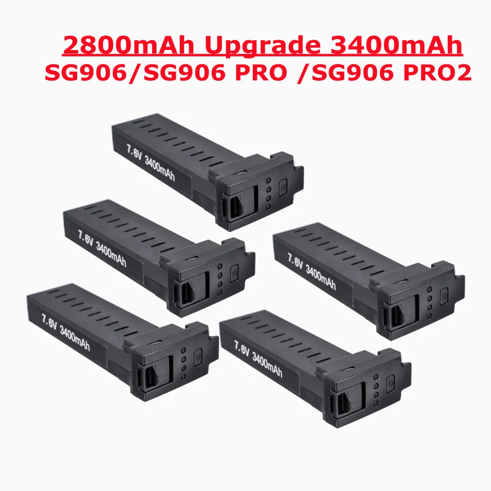 

Original Battery For SG906 Pro 2 Pro2 X7 Pro 7.4V 7.6v 3400mAh Lipo Battery Accessories SG906 pro Battery With Charger