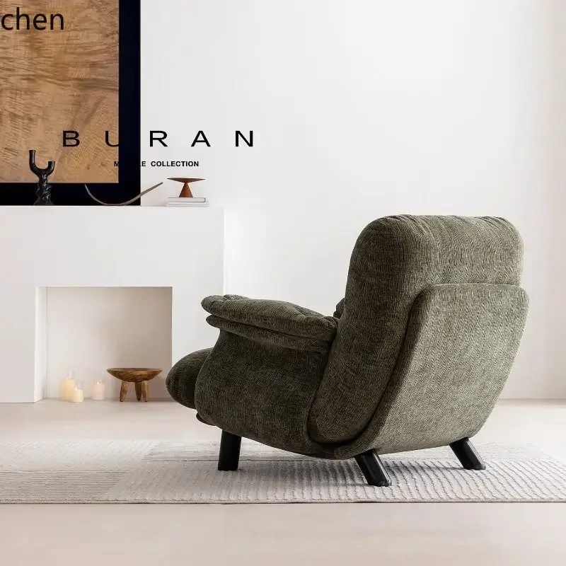 DSA Vintage Sofa Chair Straight Row High-Leg Sofa Creative Small Apartment Fabric Leisure Sofa