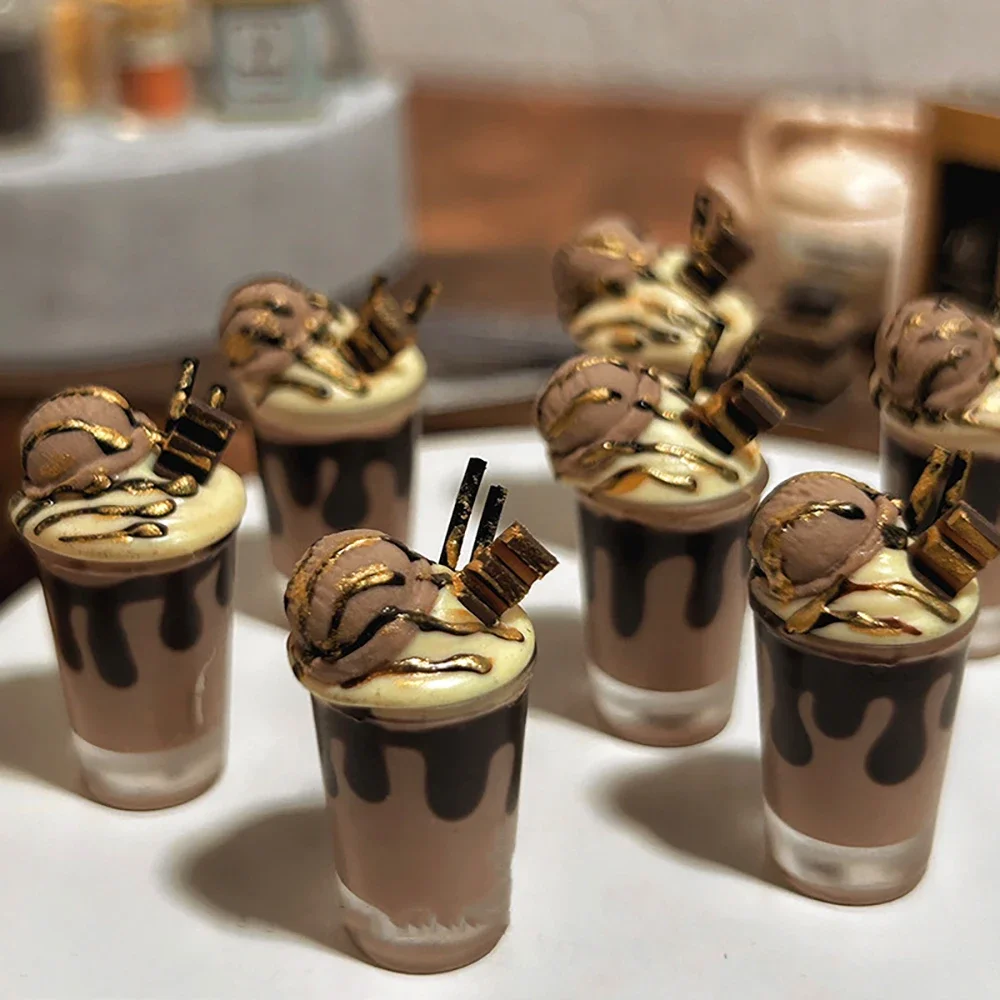 1 pçs 1/12 casa de bonecas em miniatura mocha xícara café mini sorvete bebidas modelo brinquedo para ob11 bjd casa boneca acessórios decoração