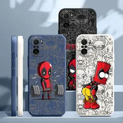 Cute Funny Deadpool Marvel Silicone Case For Xiaomi Poco X4 X5 Pro X3 NFC GT M3 M4 5G M5 F3 F4 F5 F6 Pro Shockproof Phone Cover