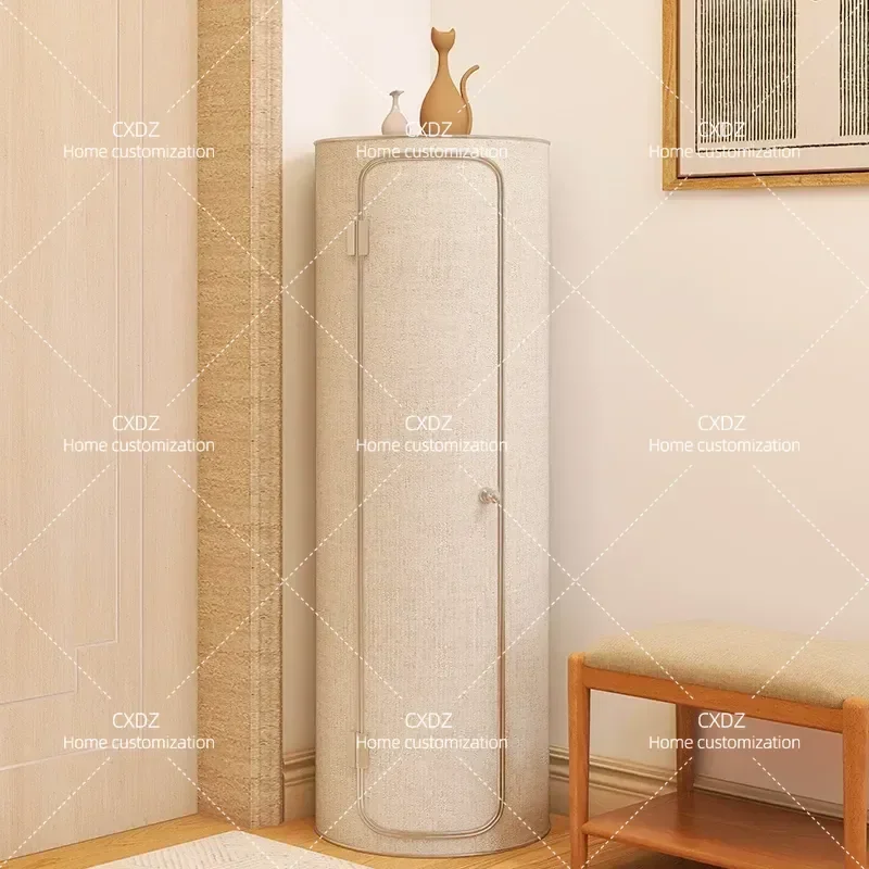 Creative Round Cylinder Shoe Cabinet Multi Layer Storage High Vertical Corner Rack for Home Entrance Space Saving Organizer