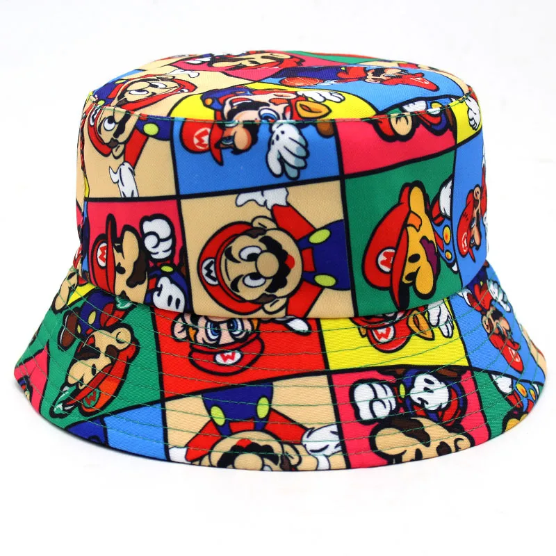 

1pcs Super Mario Bros Fisherman Hat Anime Peripherals Kawaii Cap Cartoon Headgear Sun Hat Party Decoration Gifts Toys