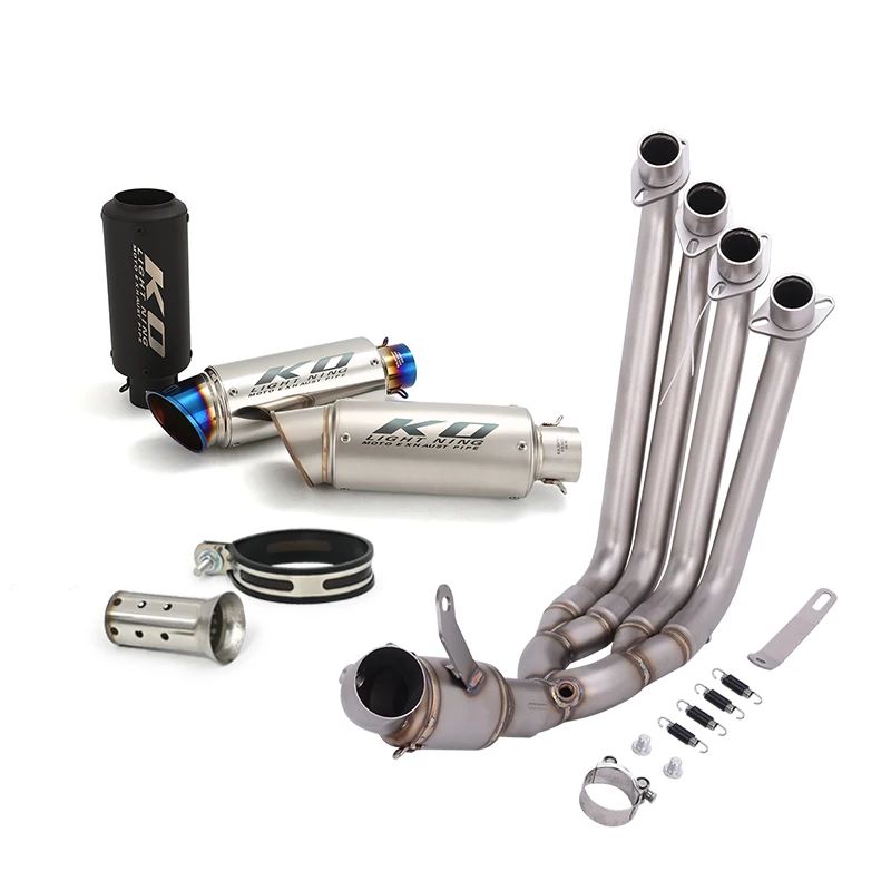 

For Honda CB650R CBR650R E-Clutch 2024-2026 Motorcycle Exhaust System Header Link Pipe Slip On 51mm Muffler Tips With DB Killer