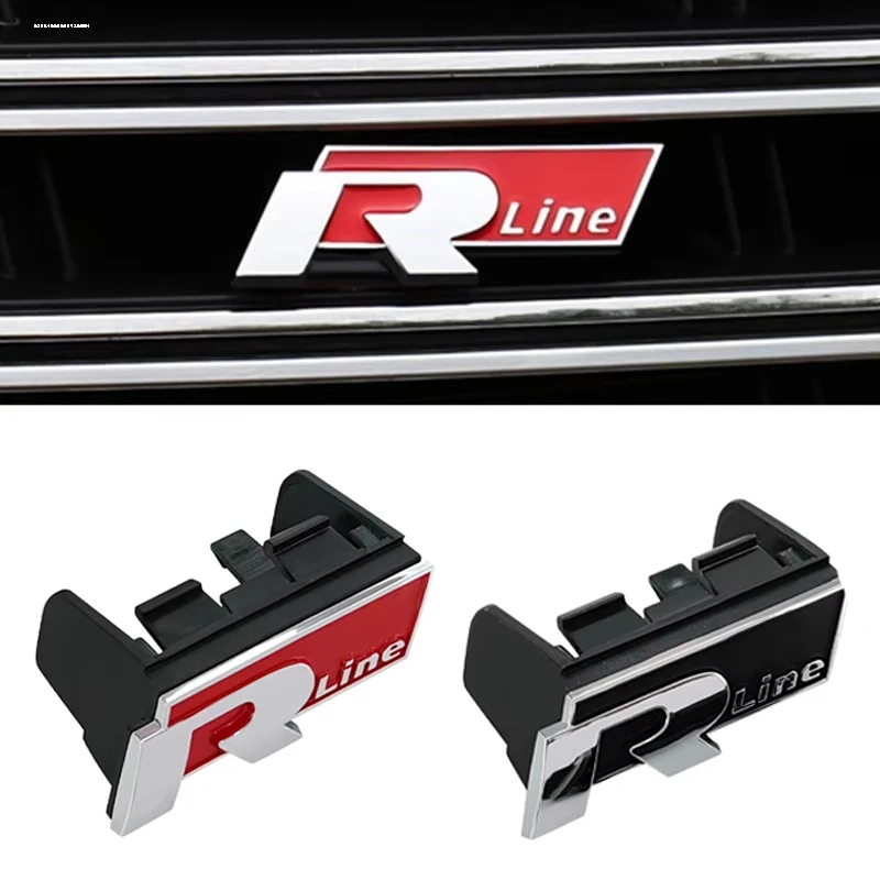 ABS Car Front Grille Emblem Badge for Volkswagen Golf R Rline Tiguan Touareg Polo GTI CC Passat R36 Scirocco Auto Accessories