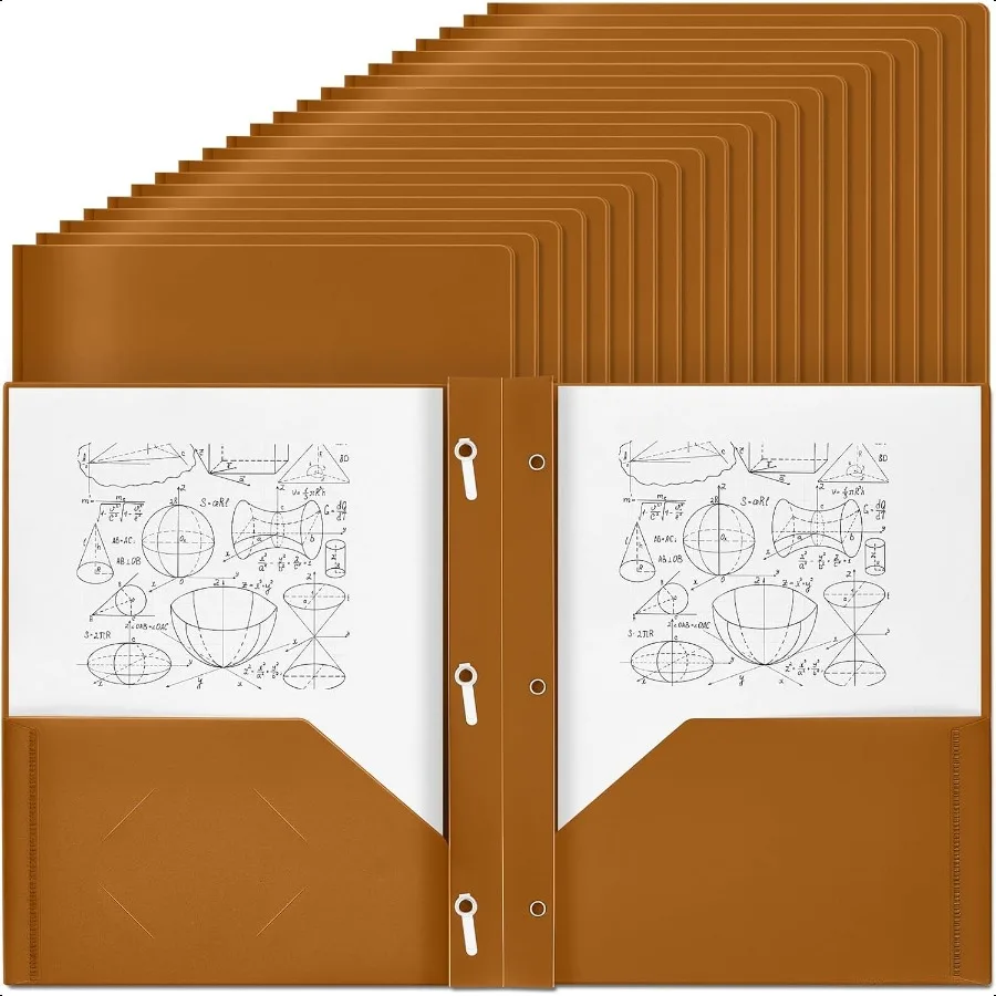

30 Plastic Folders with Pockets and Prong Plastic Folders with 2 Pockets Pocket for Office School for Students Teachers Office