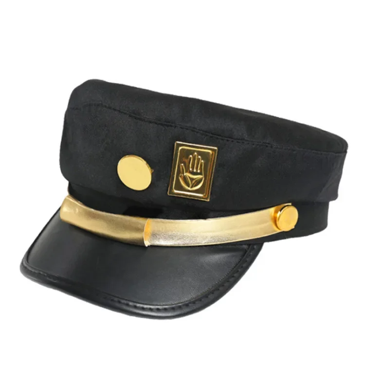 Bimaoxer Anime JoJo's Bizarre Adventure Jotaro Kujo Joseph Army Military JOJO Cap Hat+Badge Animation around Jotaro Hat