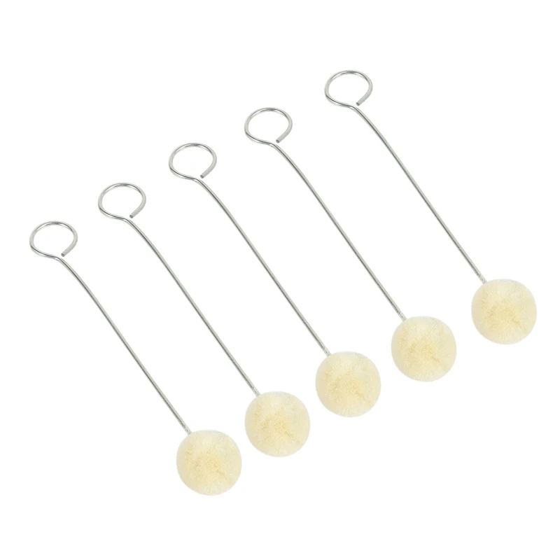 150 Pieces Wool Daubers Ball Brush Leather Dye Dauber Dyeing Applicator With Metal Handle For DIY Crafts Projects