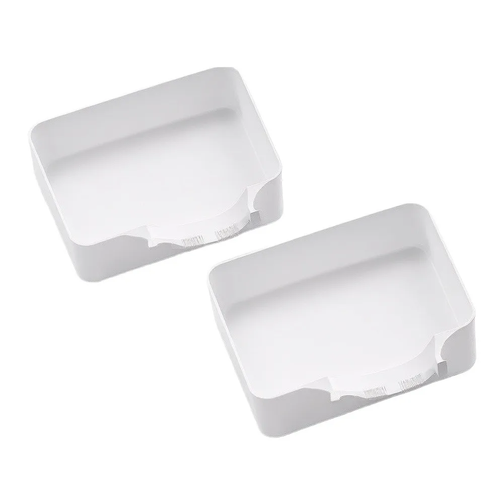 White Drain Tray for Washing Machine Filter Area Plastic 17.8 x 17.8 x 5 cm Easy to Position Next to Filter Housing