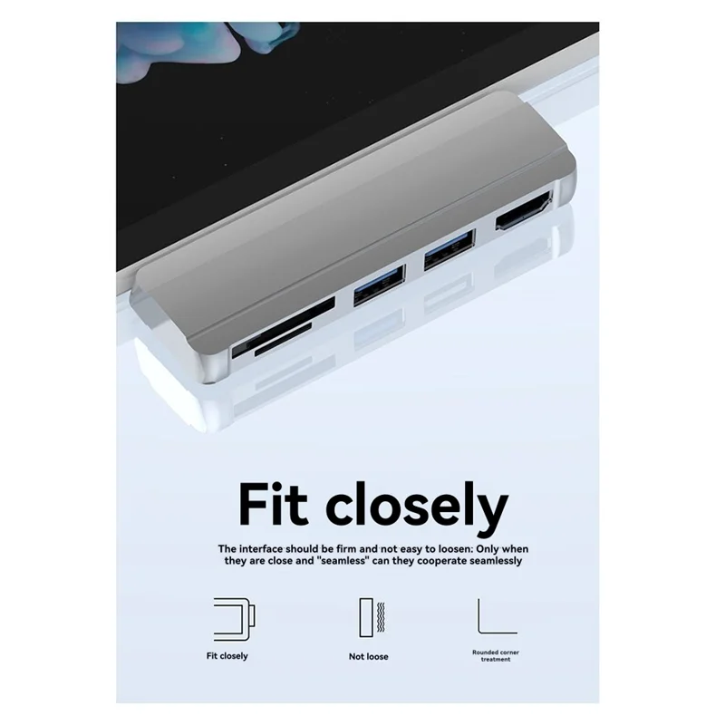 يتضمن قارئ بطاقات الذاكرة الدقيقة المتوسع متعدد المنافذ 4K - محطة إرساء USB 3.0 HUB المتوافقة مع Microsoft Surface P #2