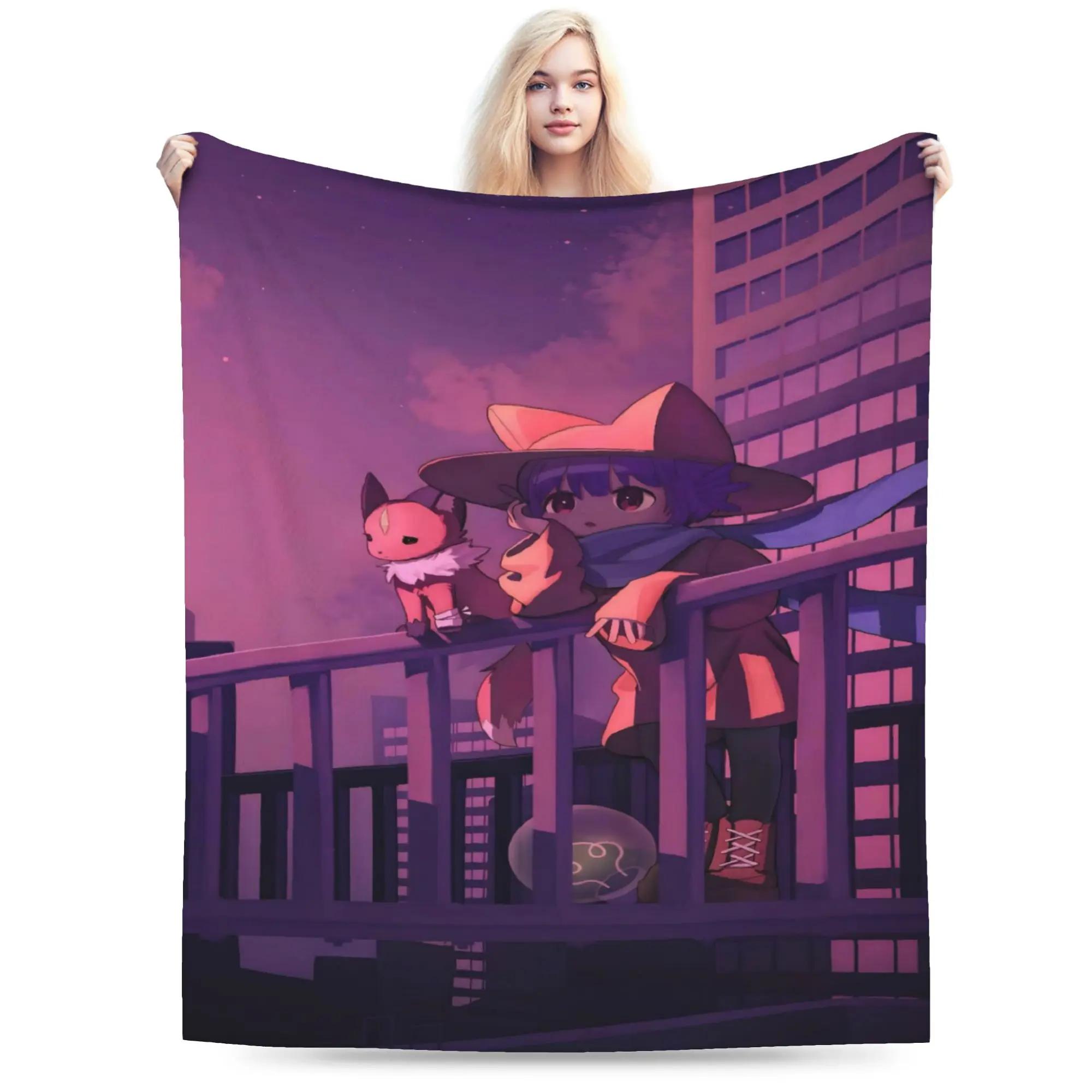 OneShots Niko Blanket Ultra Soft  Throw Blankets for Bed 50x60 Inch Multiple Sizes Plush Thin Quilt