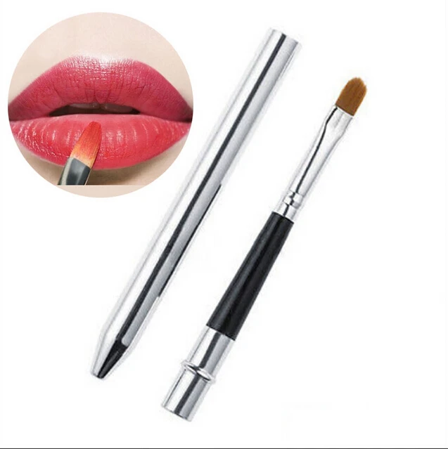 Pennelli cosmetici Maquiagem Professional Women Lady Make Up Tools 1Pcs pennello per labbra lucidalabbra cosmetico retrattile portatile