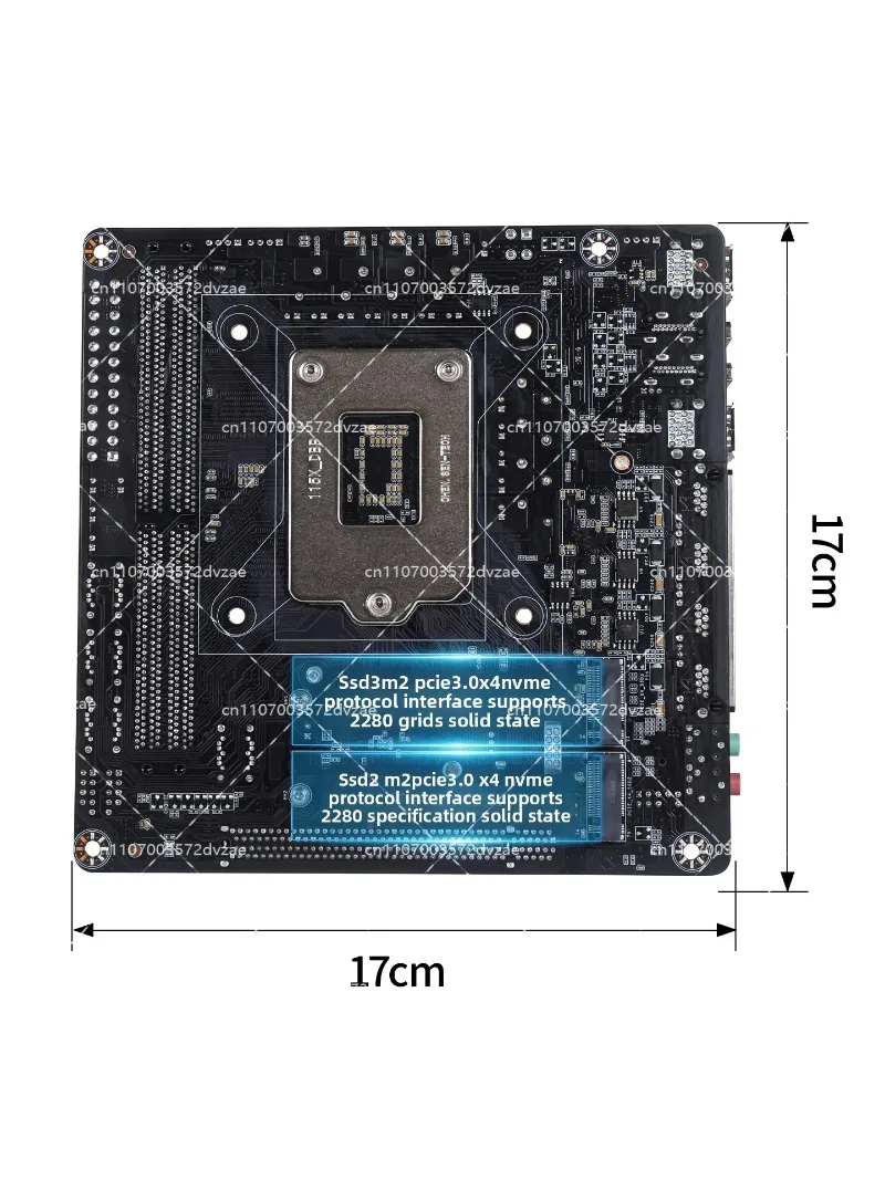 Mini ITX Motherboard for Soft Routing NAS Server, Supports vPro Remote Management, LGA1151 DDR4
