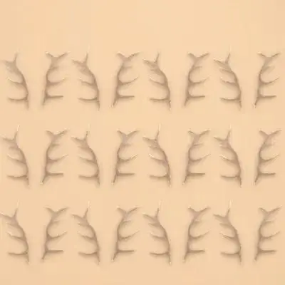 12Pairs اليدوية ثلج قرن الوعل فروع البلاستيك DIY عيد الميلاد الحرفية اكسسوارات الديكور قرون فرع البلاستيك #6