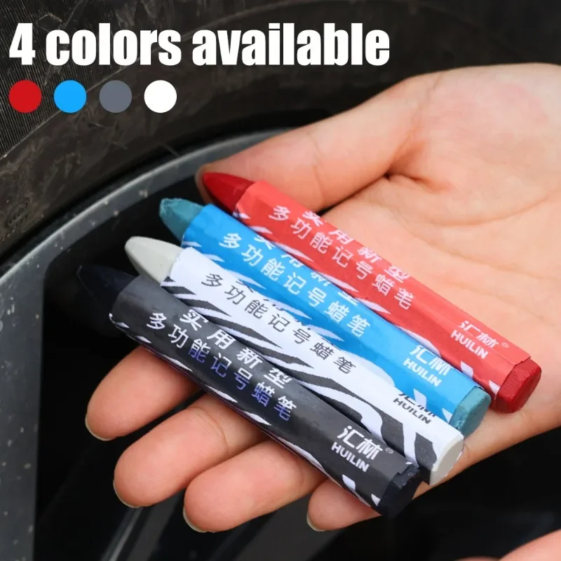 Tire Crayon Marker Waterproof Universal Marking Crayons Portable Marking Crayons for Motorcycle Electric Vehicle Fade Resistant