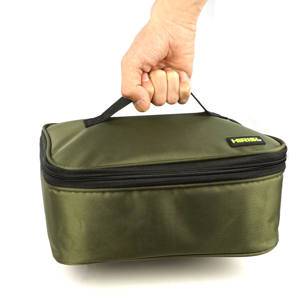 Hirisi الكارب حقيبة الصيد دائم بولي كلوريد الفينيل أكسفورد النسيج مقاوم للماء سعة كبيرة متعددة جيب بكرة السمك إغراء تخزين معالجة الملحقات #3