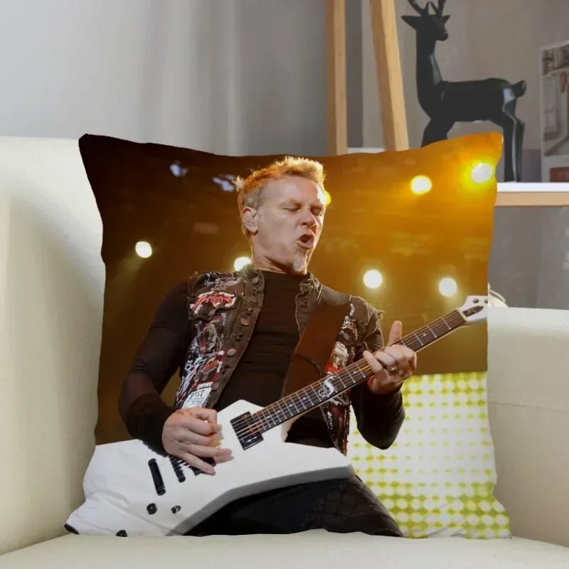 Custom James Hetfield Pillowcase Home Decoration 45x45cm Zipper Square Pillowcase Throw Pillow Cover Drop Shipping