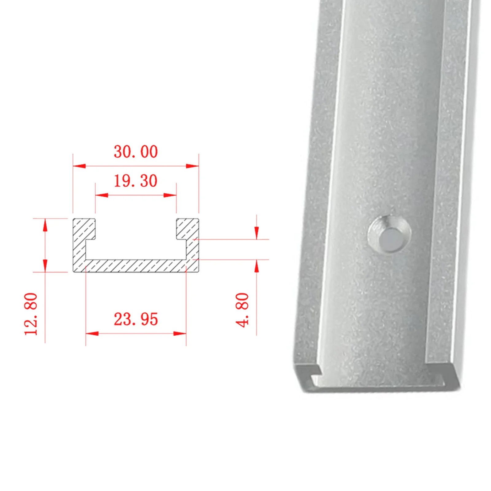 T Slot Track 30mm Width Aluminium For Woodworking Lengths 300mm To 600mm Compatible With T Screws And Quick Clamps