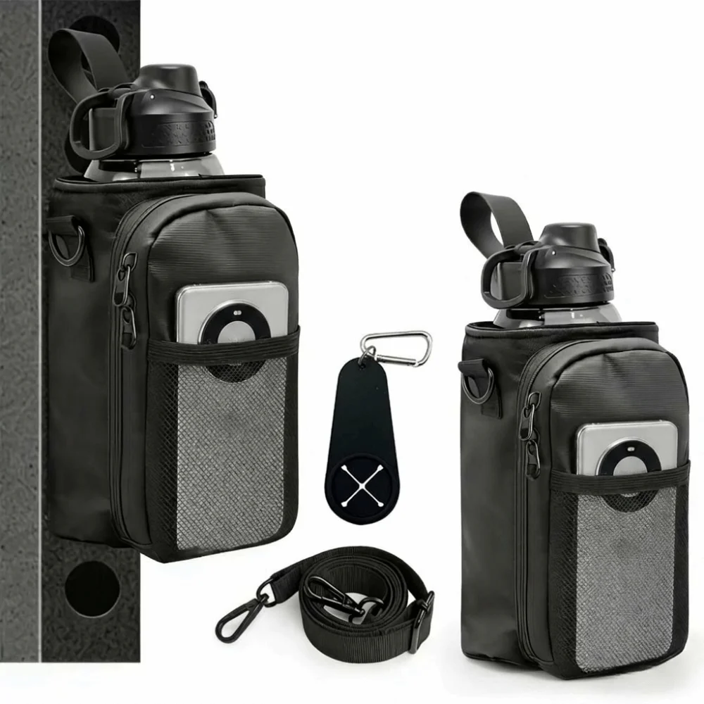 5 Neodymium Magnets Magnetic Water Bottle Bag Waterproof Mesh Pockets Magnet Crossbody Bags with Phone Pockets Water Bottle Bags