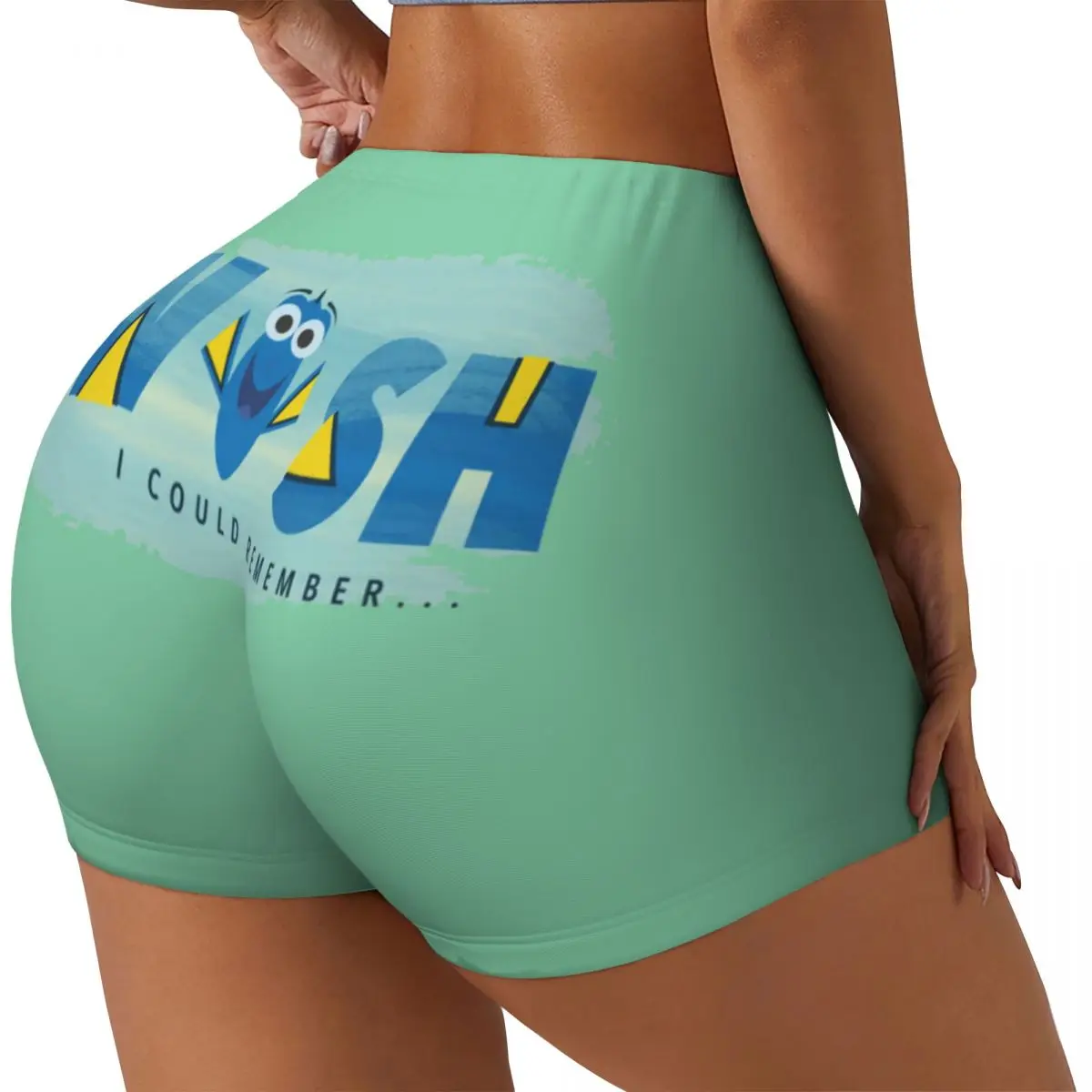 Custom Finding Dory I Wish I Could Remember Running Volleyball Gym Shorts for Women Athletic Workout Yoga Shorts