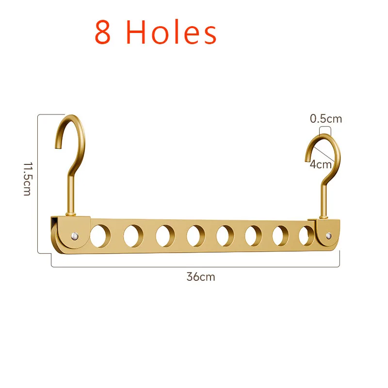6/8 Holes Storage Rack for Clothe Hanger Organizer Foldable Rotatable Magic Metal Hangers Storage Rack Wardrobe Space Saver Hook