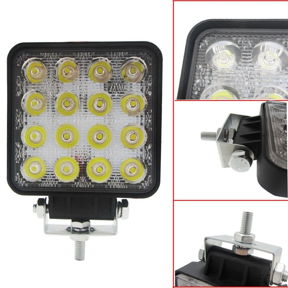 48W 6000k LED Spot Beam Square Work Lights Lamp Tractor SUV Truck 4WD 12V 24V HOT