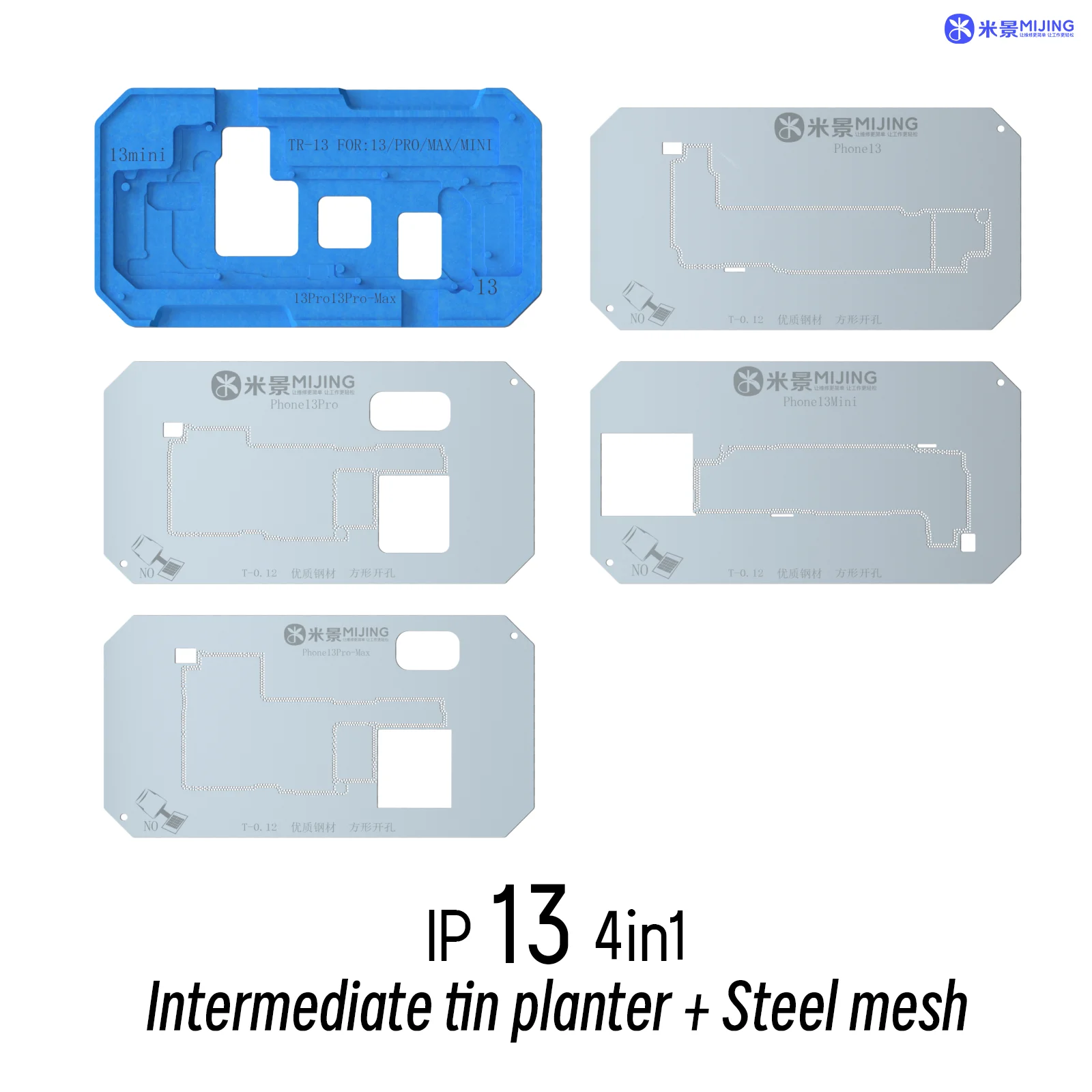 Imagem -04 - Mijing Z20 Pro Phone Motherboard Placa de Camada Média Estêncil Reballing com Fixação de Posição para Iphone x 11 12 13 14 15 Lógica bo