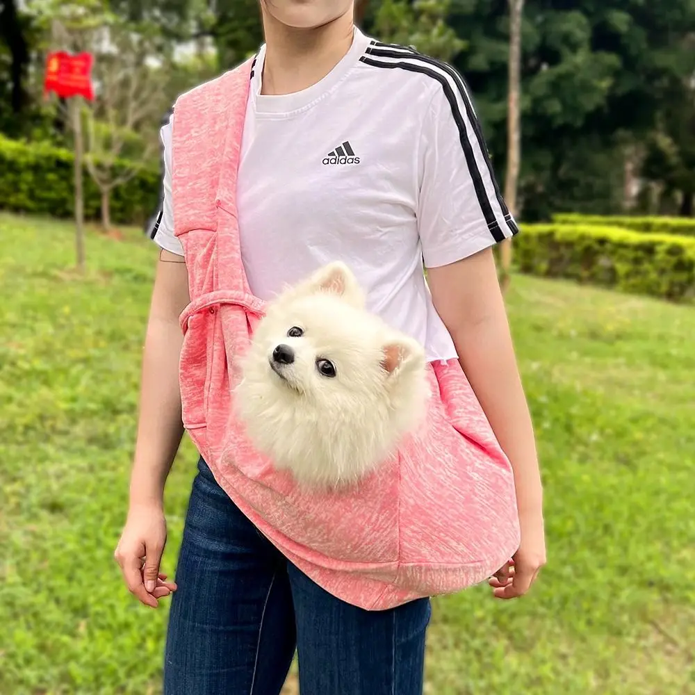 Breathable Pet Crossbody Shoulder Bag Comfortable Large capacity Dog Tote Bag with Pocket Hands Free