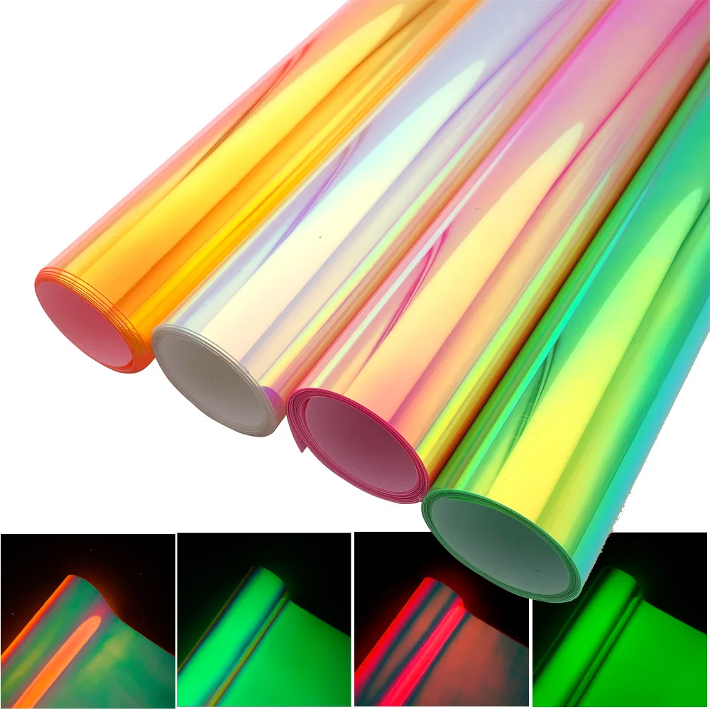 Luminous PU Heat Transfer Vinyl Glow in Dark Cutting Maker Noctilucent Press Machine Tshirt Iron On HTV For DIY T-Shirts
