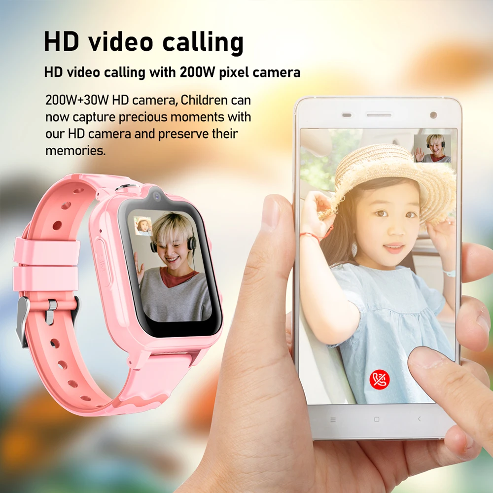 4G Kids Smart Phone Watch GPS WIFI Dual Camera Video Call SOS APP Download Child Smartwatch Monitor Tracker Location Clock Gifts