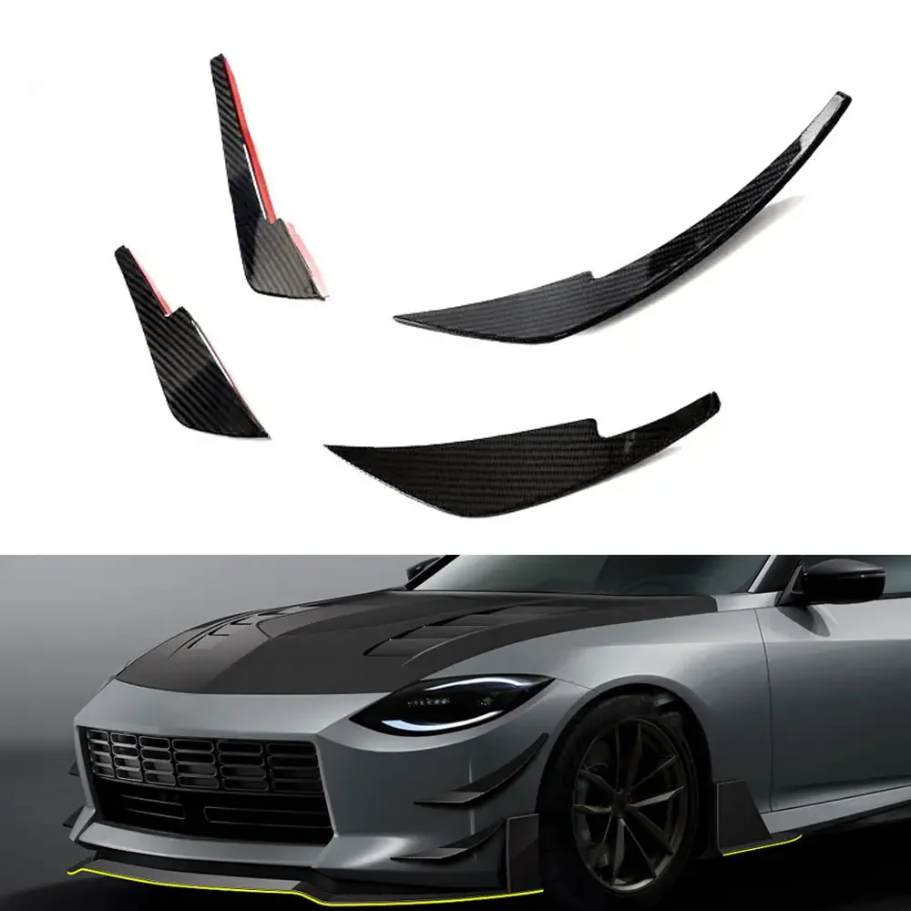 

Передние канистры из сухого углеродного волокна, передние плавники, разветвители для Nissan Z RZ34 400Z