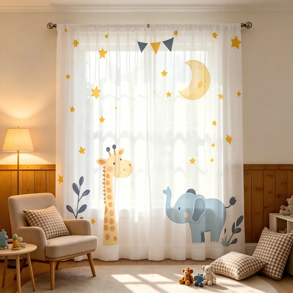 Lot de 2 rideaux transparents  - Curtain Sheer Voile avis et prix