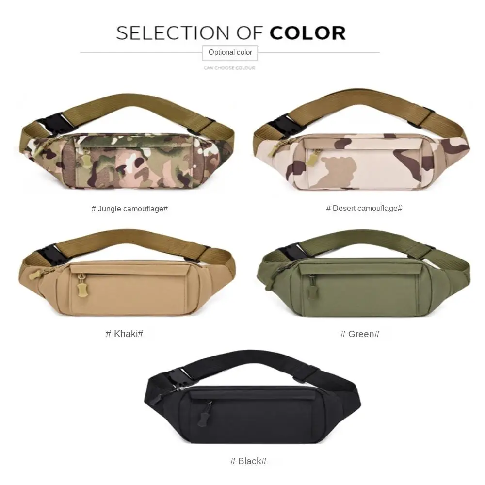 Banana Bag Waterproof Waist Pouch Oxford Cloth Wear Resistant Waist Bags Portable Large Capacity Shoulder Belt Bags Running