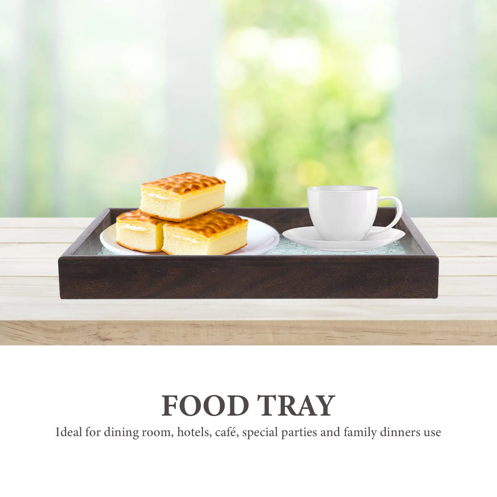 

Begonia Flower Wood Tray for Home Serving Reusable Snack Portable Fruit Dessert Plates Lightweight Small Storage Practical