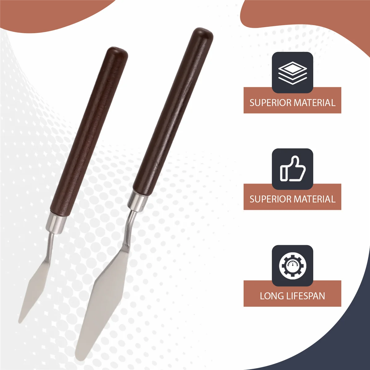 AT77 7-teiliges Ölgemälde-Messer-Set, Ölgemälde, Schaufel, Ölgemälde, Palettenmesser, Öl- und Acryl-Malwerkzeuge zum Farbmischen