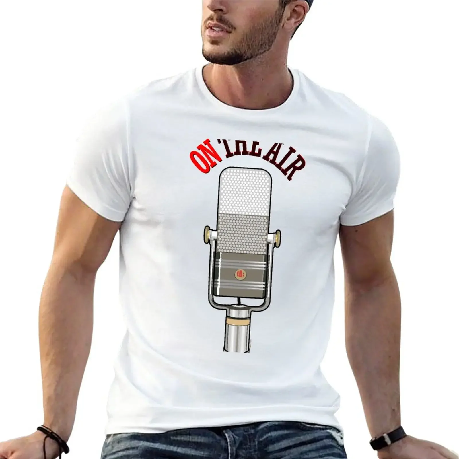 New Radio microphone T-Shirt plus size clothes summer top tshirts for men