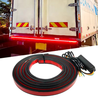 24V Led Truck Tailgate Light Strip Rear Tail Light Bar Waterproof Dynamic Additional Reverse Brake Flash Follow Warning Lights