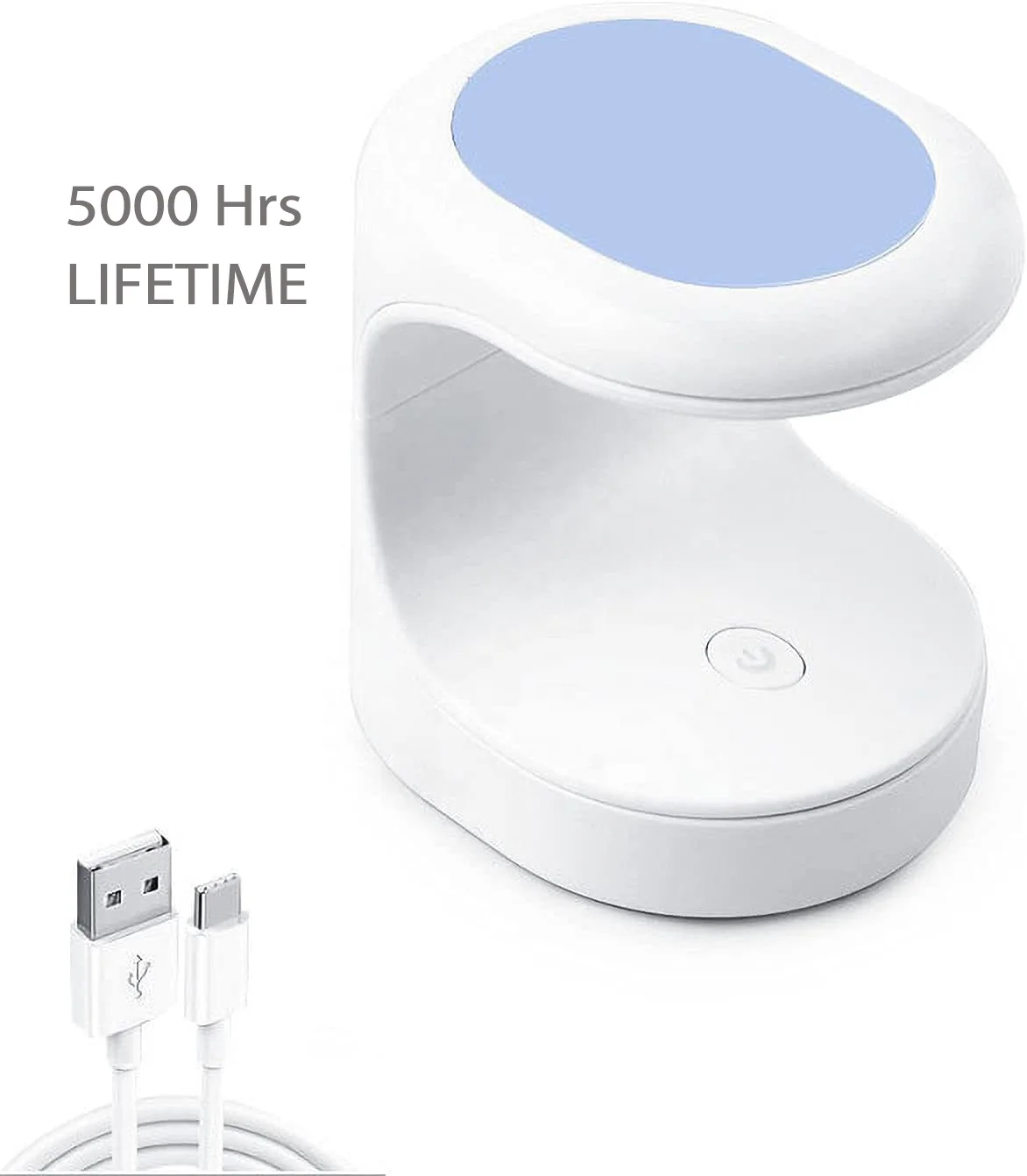 Mini-Nagellampe, schnell trocknende Gel-Nagellampe, 16 W, tragbares U-V-Licht für einfache und schnelle Nagelverlängerung, Rosa, Weiß, Schwarz