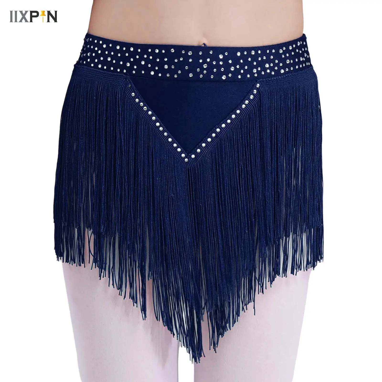 أطفال بنات لامعة الراين شرابة التنانير السراويل مرونة الخصر الغنيمة السراويل الطبقات هامش حفلة الرقص الهذيان مهرجان قيعان