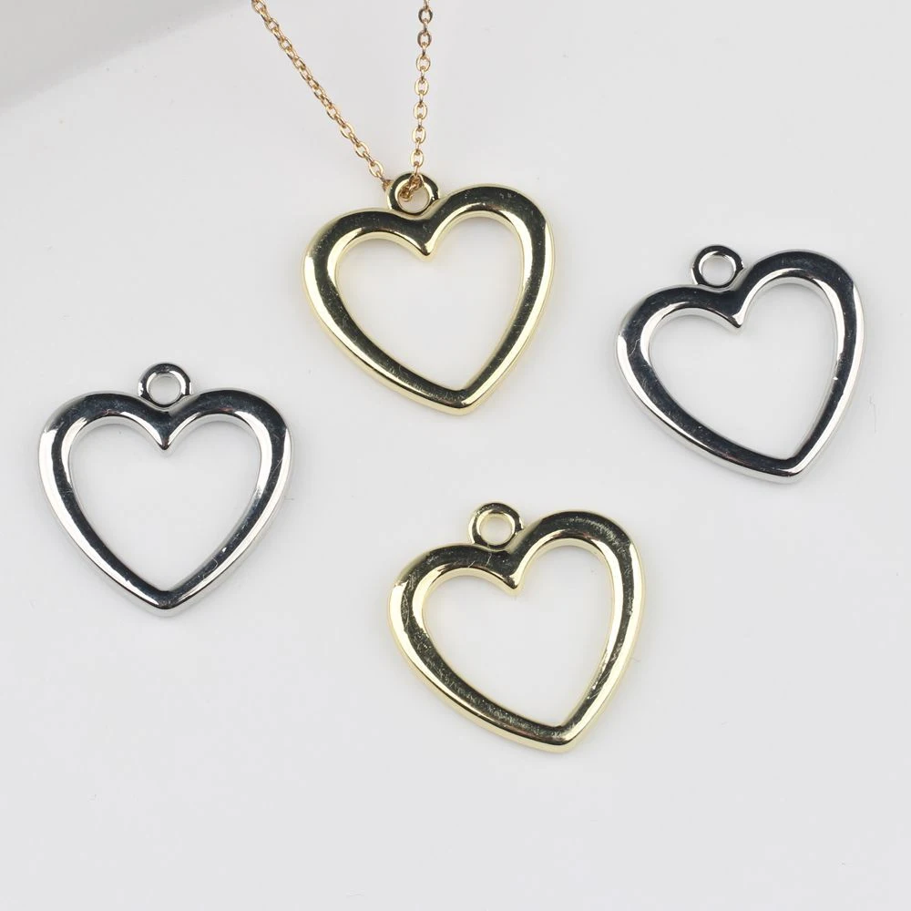 

10 шт., простой кулон в форме сердца, сделай сам, аксессуары для изготовления ювелирных изделий ручной работы, серьги, ожерелье, браслет, модные подарки