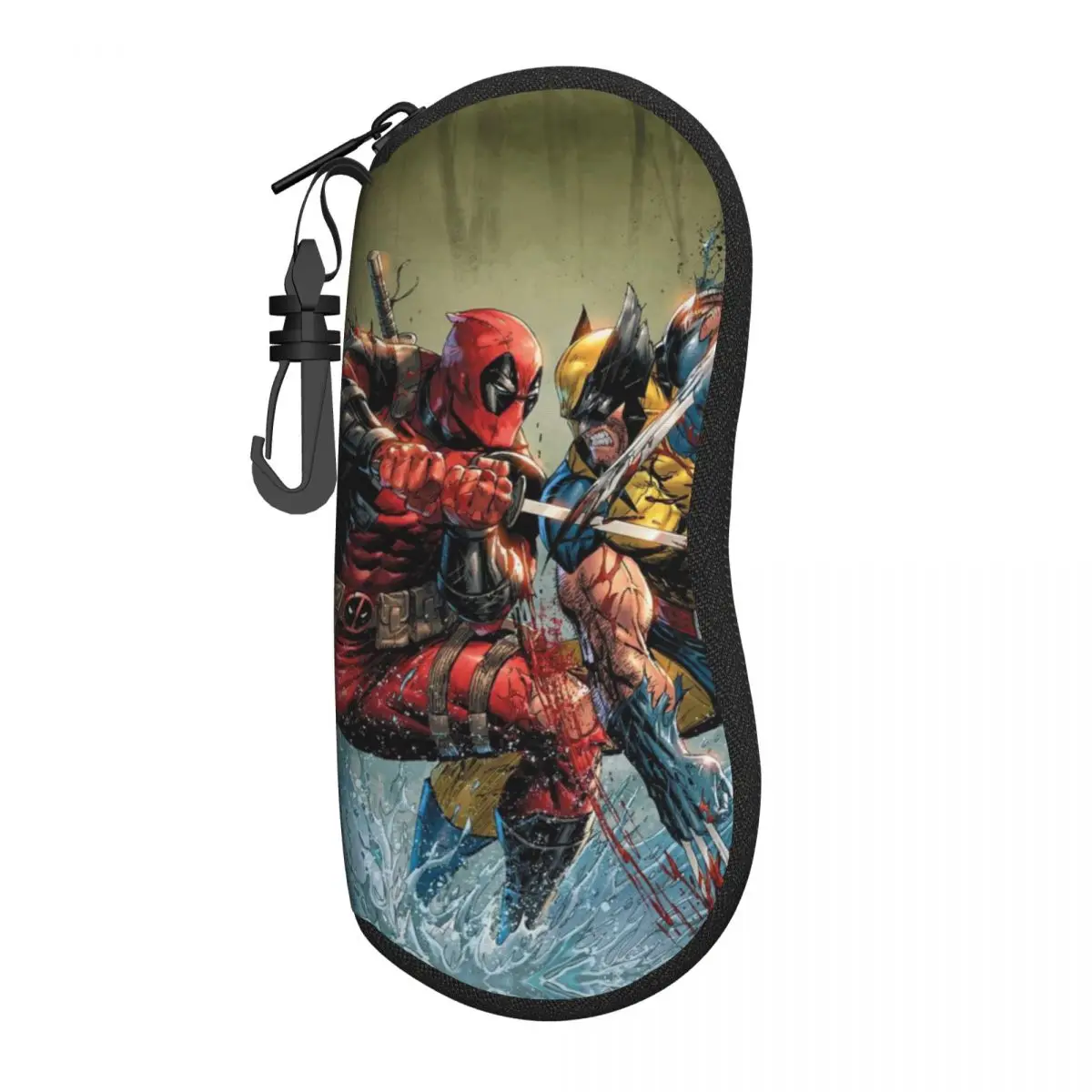 Deadpool & Wolverine Glasses Case Student Zipper Eyewear Protector Print Eyewear Container