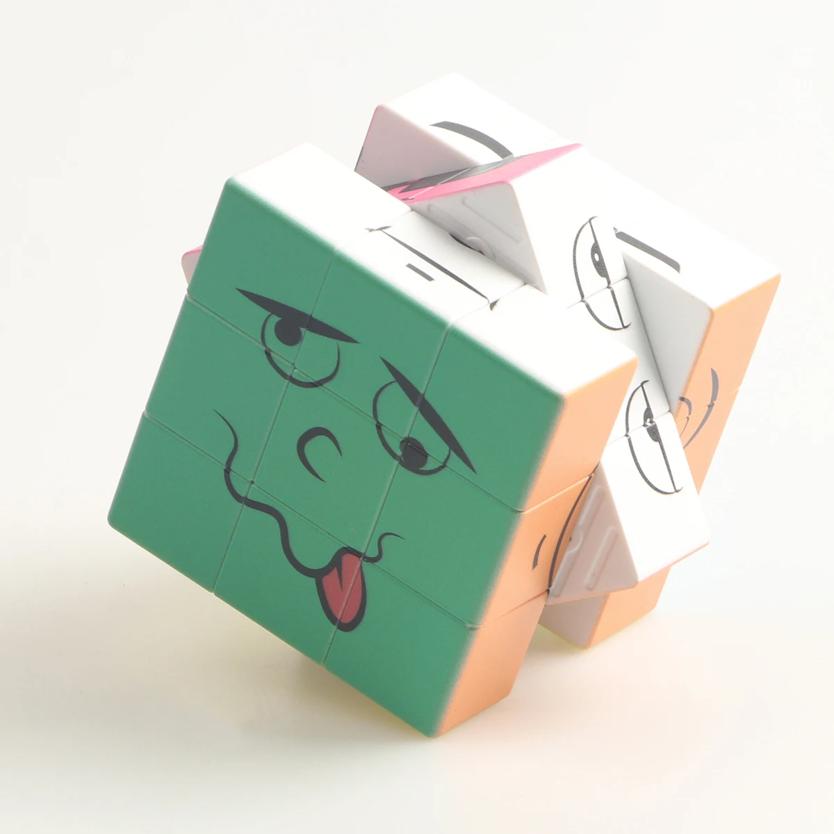 子供のためのプロの魔法の立方体のおもちゃ,笑顔の表現,楽しいストレス解消,スムーズなスピードゲーム,パズルギフト,UV, 3x3x3