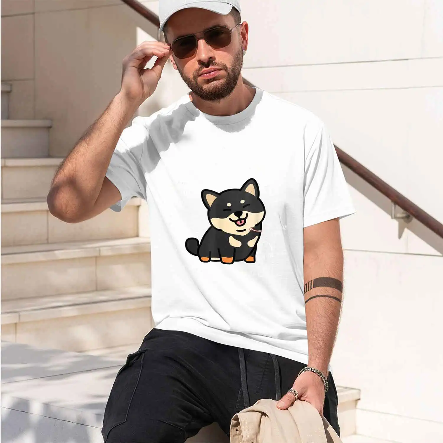 Cute And Funny g Design Men's T-Shirt Anatomy Of A Shiba Inu Graph Print Summer Casual Wear For g Lovers And Enthusiasts Perfect