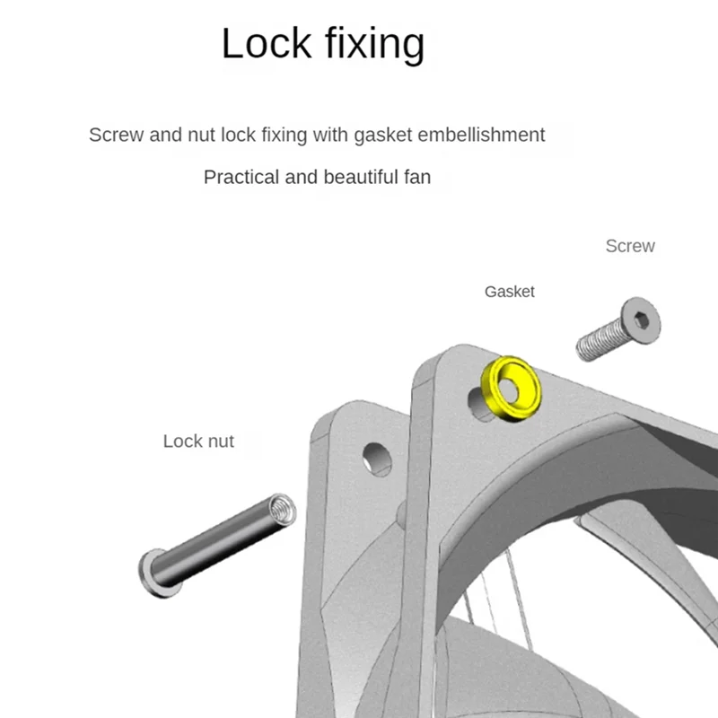 20Pcs 절묘한 나사 80Mm 90Mm 120Mm 140Mm 컴퓨터 PC 게이머 25Mm 두께 케이스 냉각 RGB 팬 DIY 부품 액세서리