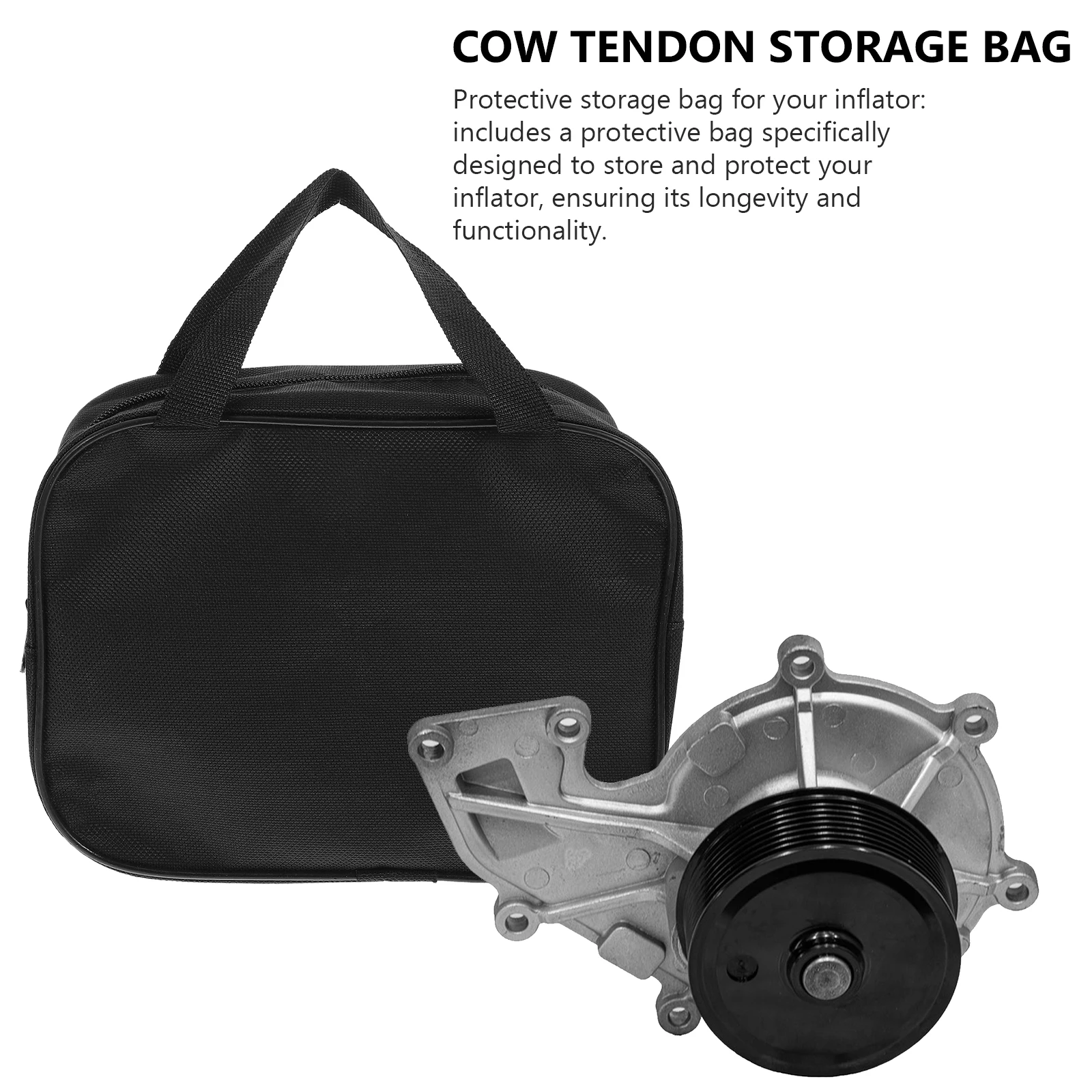 

Single Cylinder Air Pump Bag Portable Lightweight Car Tool Organizer Multifunctional Inflator Storage Case