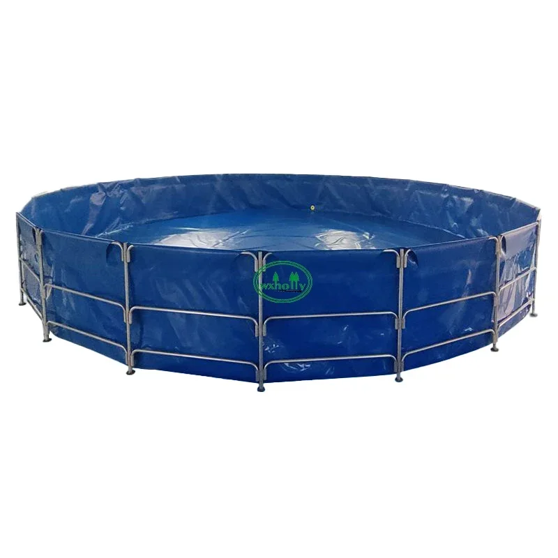 Aquaponics Tarpoline Fish Tank Pvc Tarpaulin Flexible Round Fish Farming Pond Tank