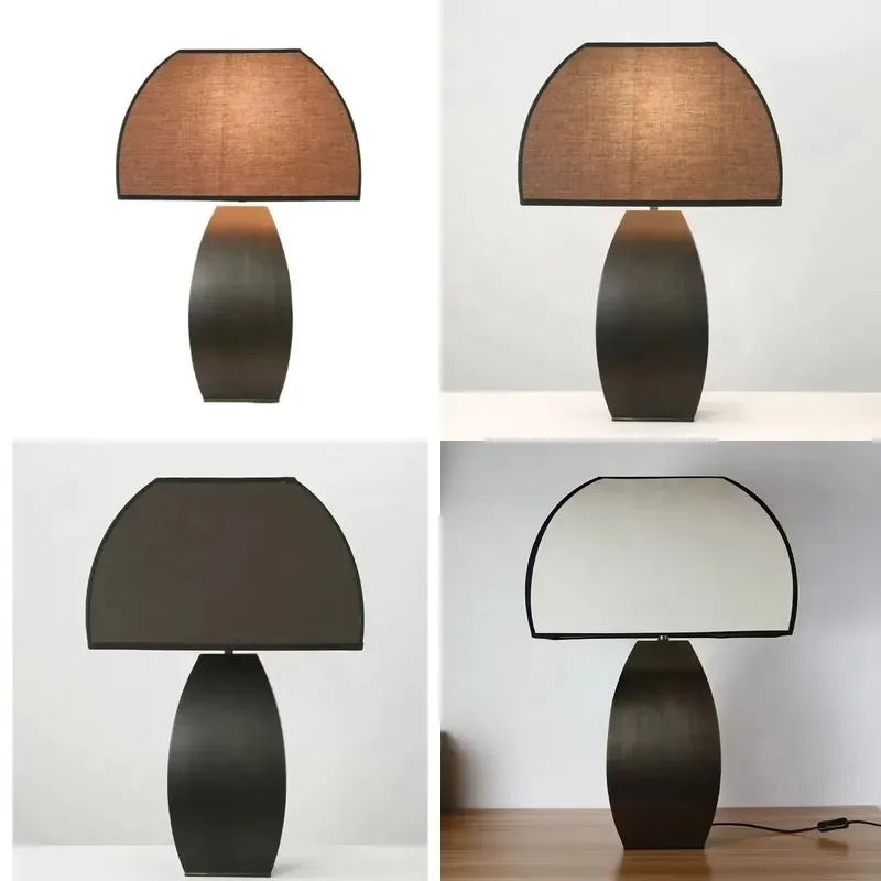 Luxury interior decoration hotel living room LED table lamp bedside fabric modern table lamp
