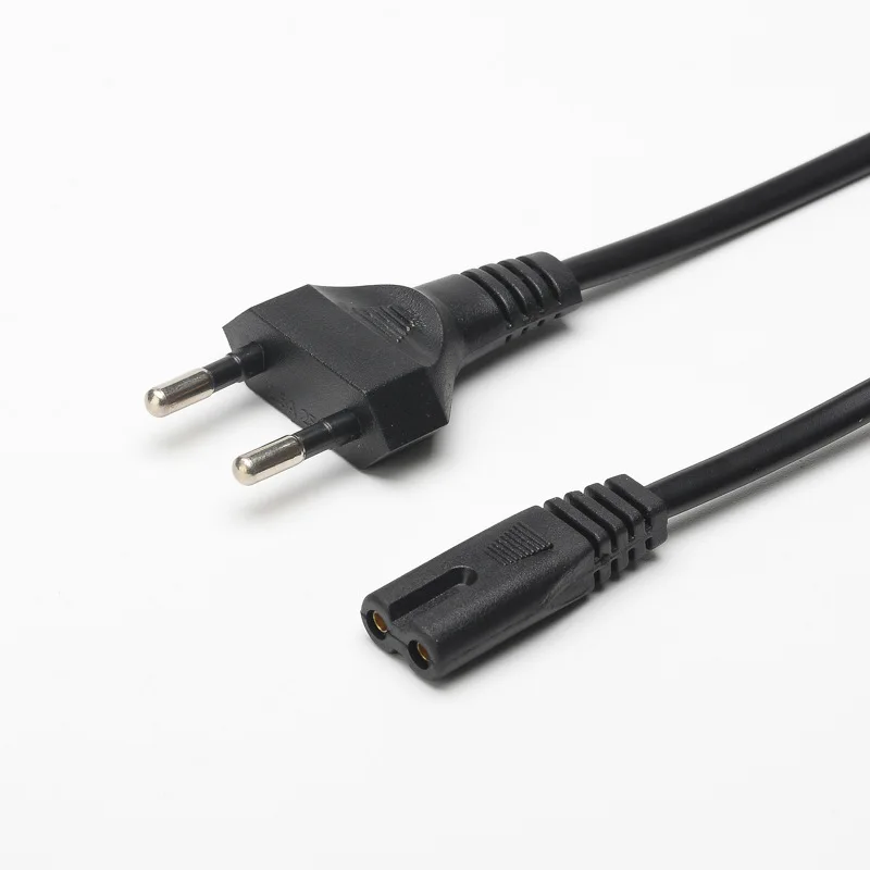 C7สั้นไปยัง EU European ปลั๊ก2-PIN AC สายไฟตะกั่ว0.6เมตรรูปที่8