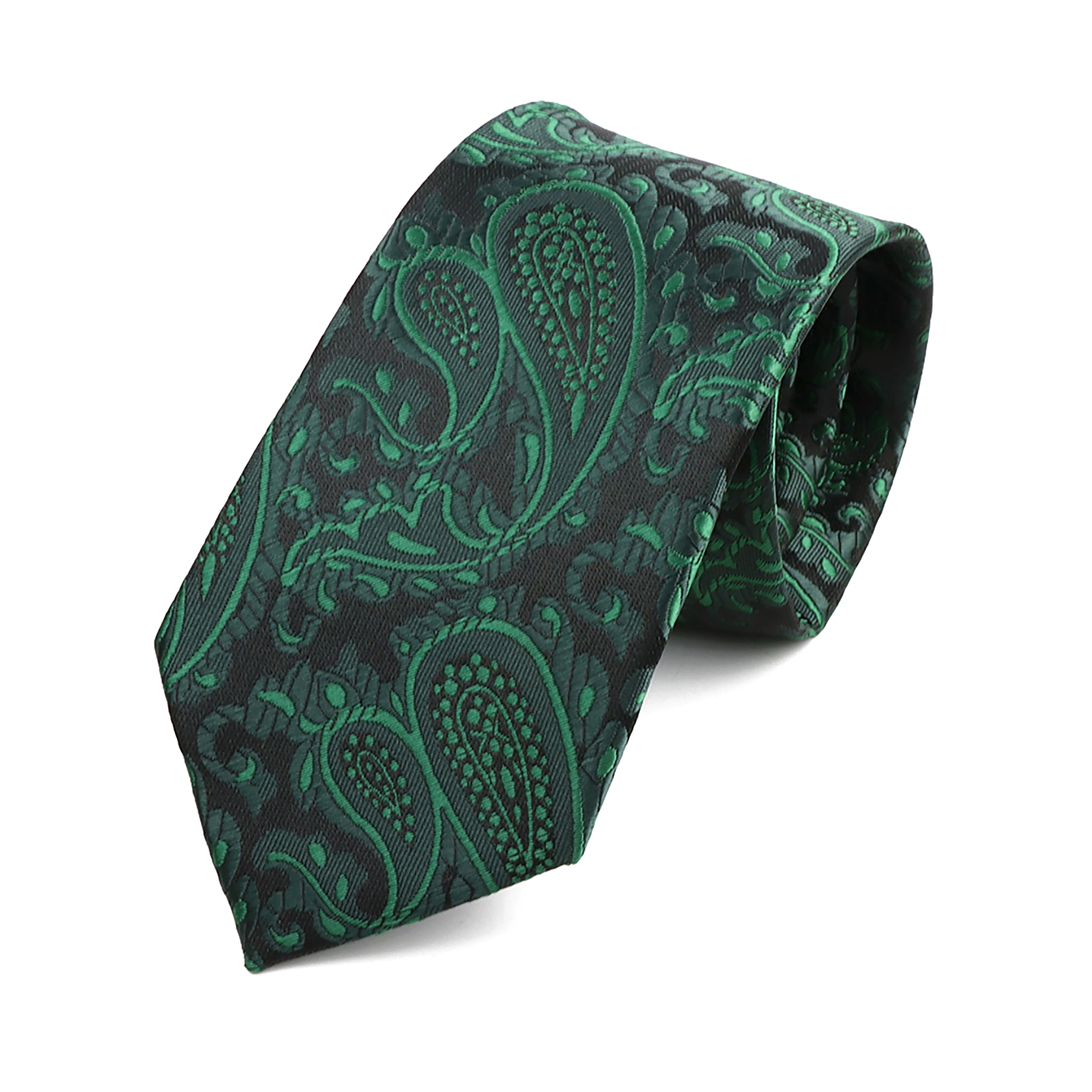 Hot Sale Paisley Men Tie Classic Red Blue Green Luxury Jacquard Necktie Wedding Party Daily Wear Groom Shirt Suit Cravat Gift